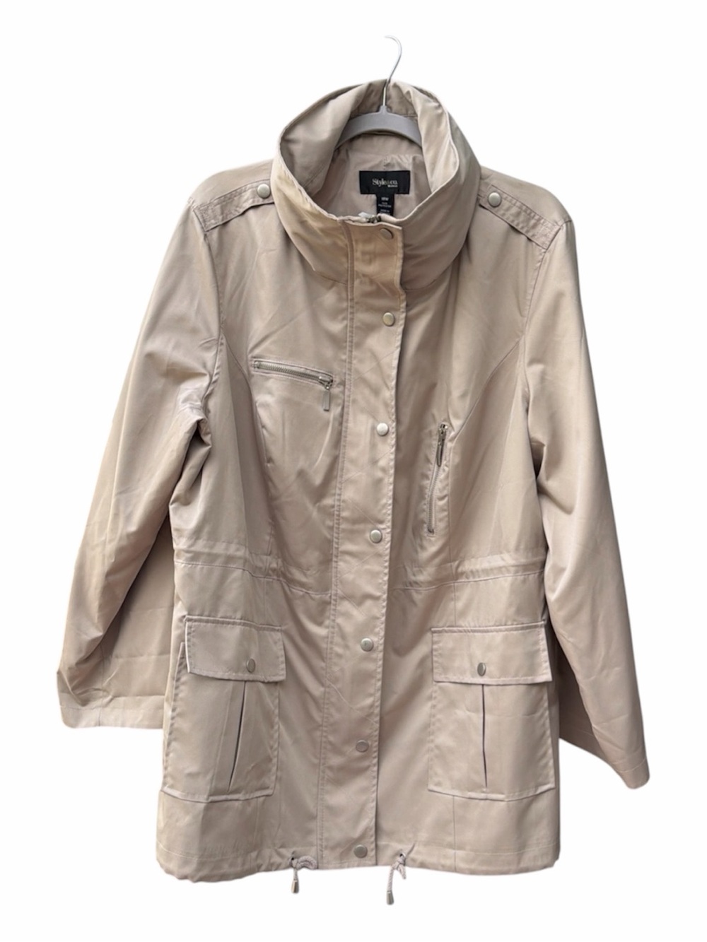Style & Co Pocket Zip Button Anorak Women Size 18W